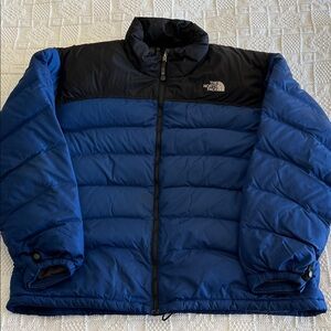 North Face Mens Blue 96 Vintage Retro Nuptse Puffer Jacket Down Jacket Coat XXL
